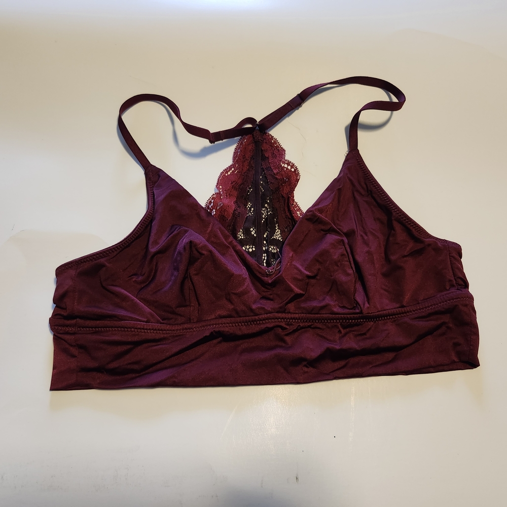 Scarlet Red Satin Bralette